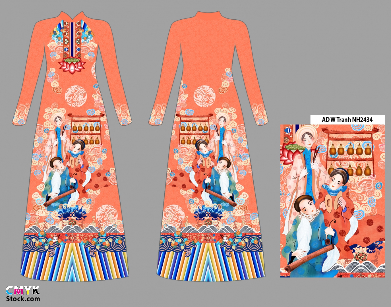 Áo dài thiết kế phác thảo từ Quyên Nguyễn  Nghệ thuật thời trang Phác  thảo thiết kế thời trang Minh họa thời trang